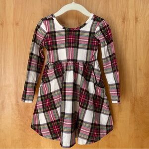 Hanna Andersson Celebration Skater Dress with Pockets in Red Holiday Plaid